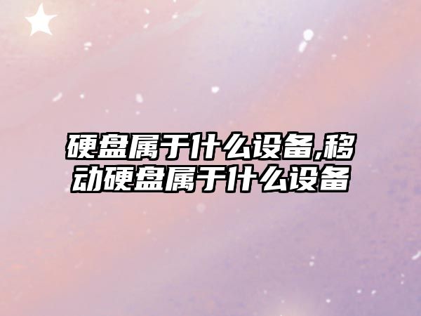 硬盤屬于什么設(shè)備,移動硬盤屬于什么設(shè)備