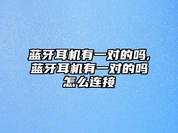 藍(lán)牙耳機(jī)有一對的嗎,藍(lán)牙耳機(jī)有一對的嗎怎么連接