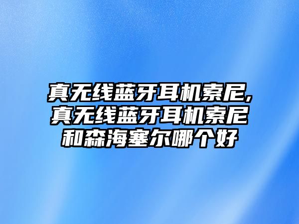 真無線藍牙耳機索尼,真無線藍牙耳機索尼和森海塞爾哪個好