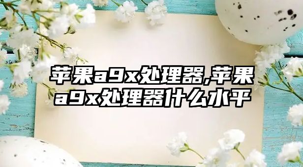 蘋果a9x處理器,蘋果a9x處理器什么水平